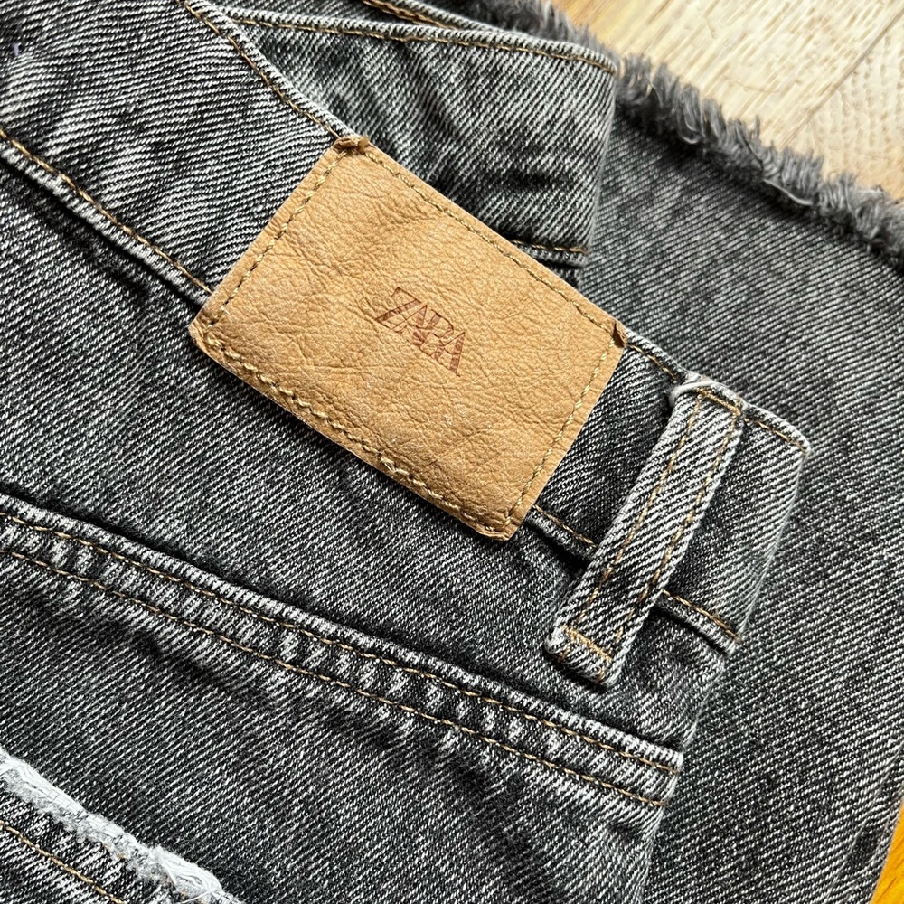 Zara Girls Distressed Black Jeans